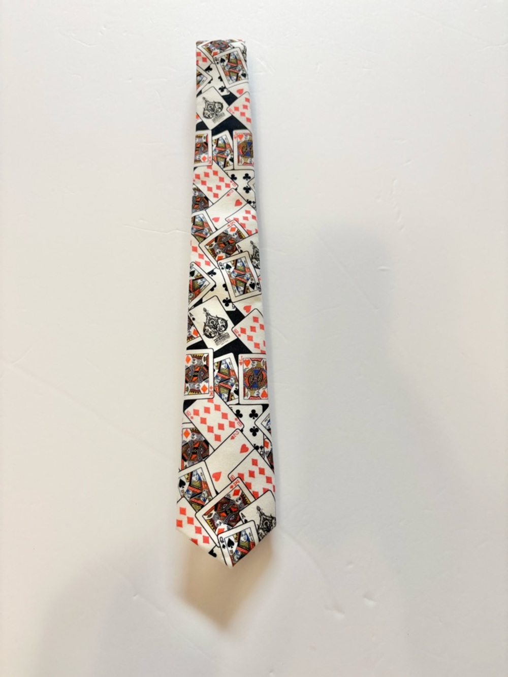 Tied Up Brand Playing Card Patterned skinny tie